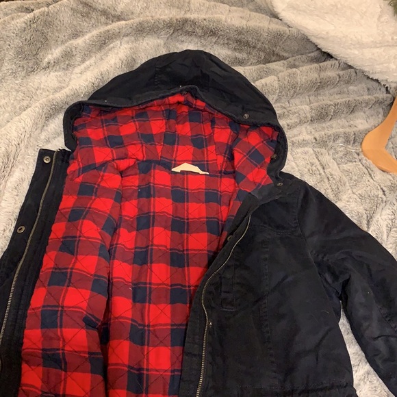 Hollister flannel lined plaid parka - Picture 4 of 4